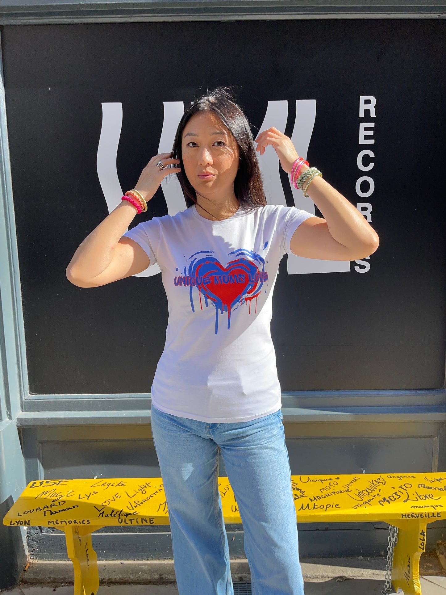 T-shirt Unique Mums Love bleu