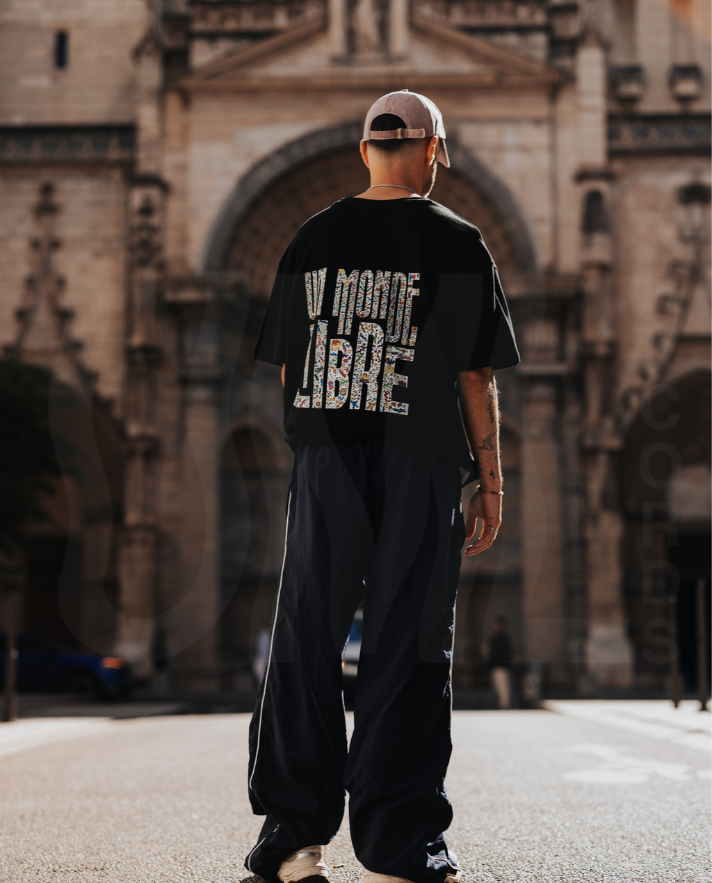 T-shirt Un Monde Libre Pop noir