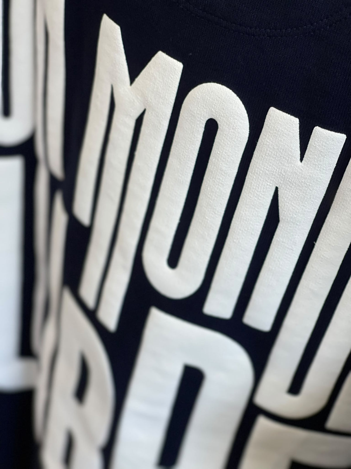 Sweat Un Monde Libre sérigraphie bleu