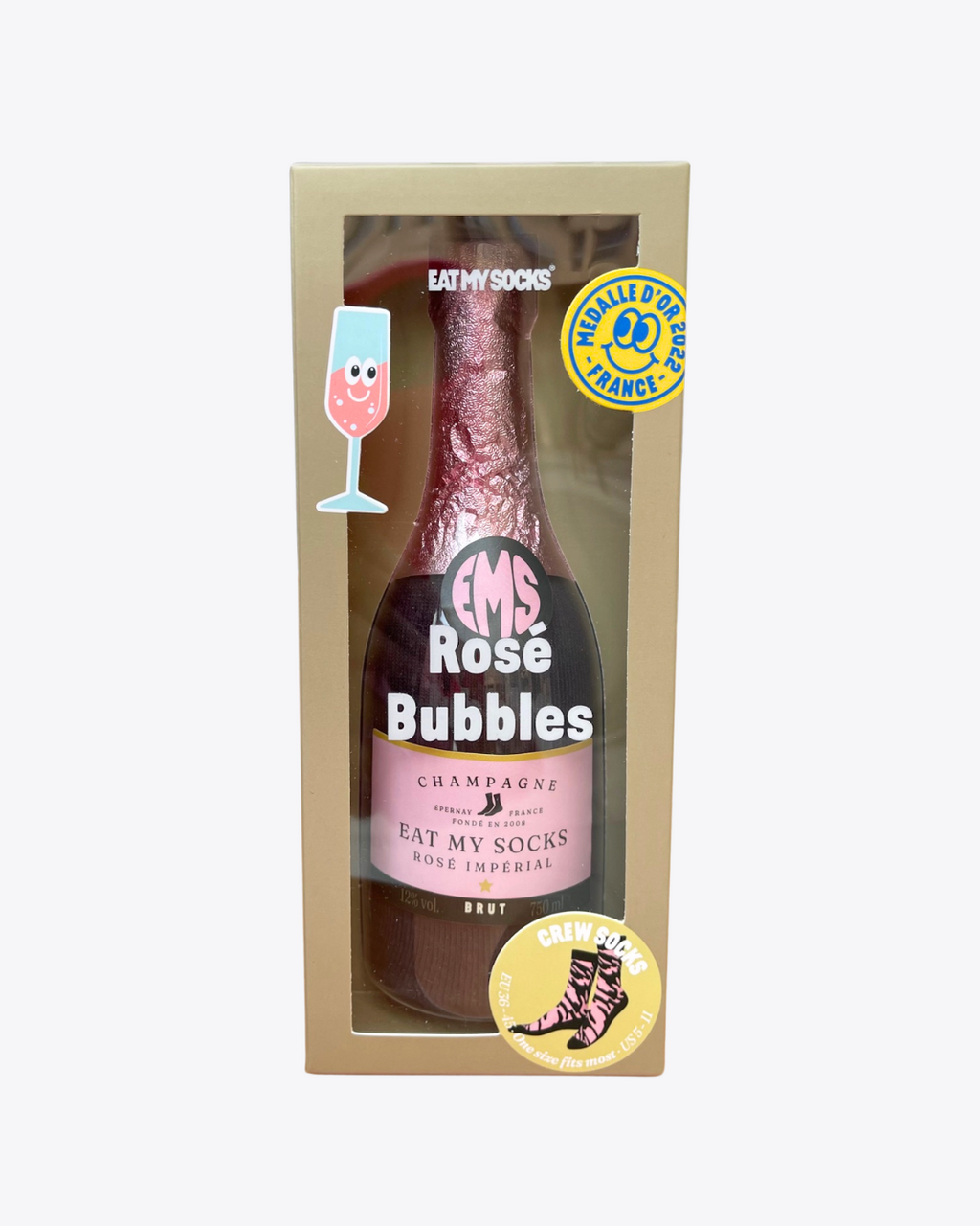 Chaussettes Champagne rose Eat My Socks