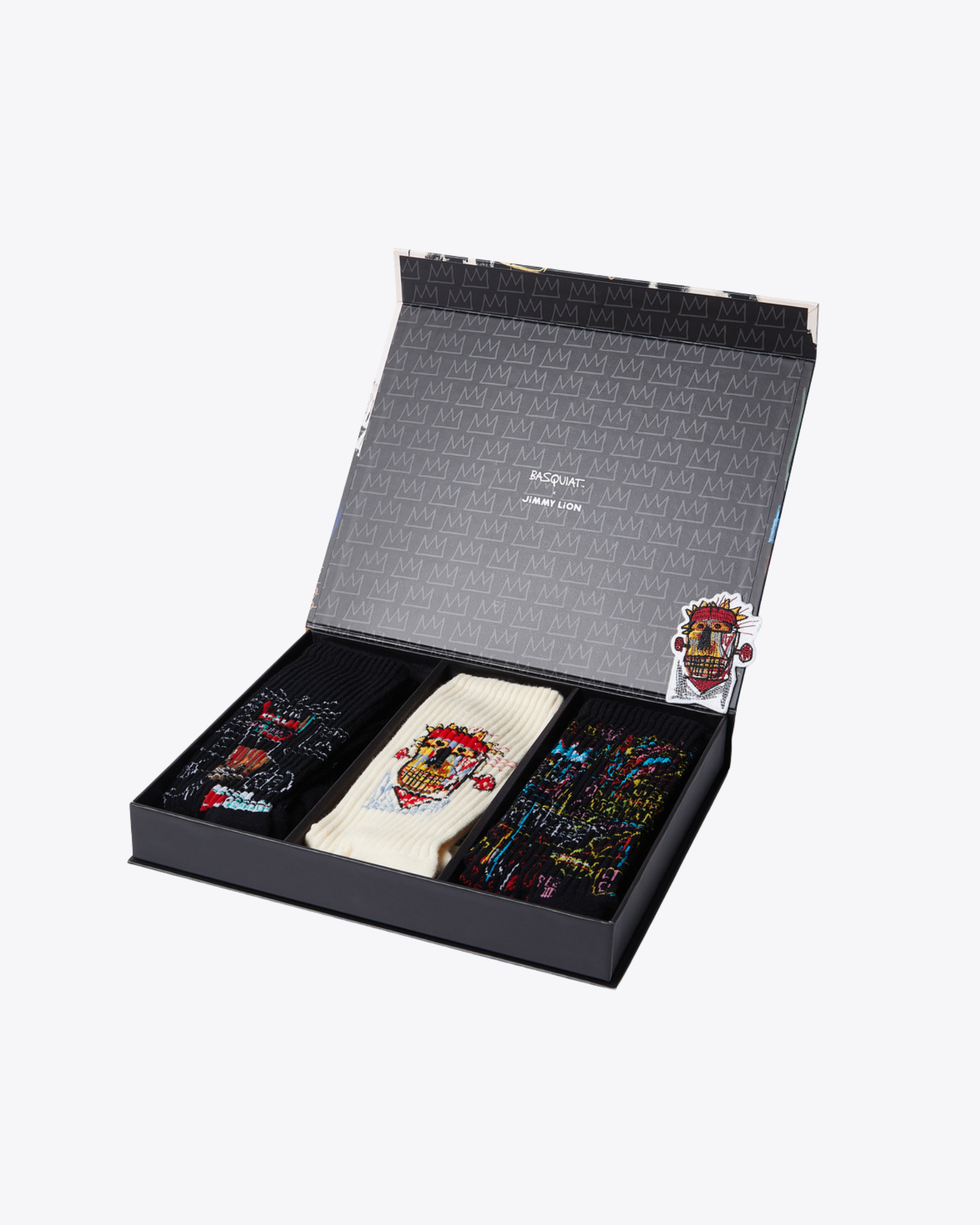 Coffret chaussettes Jean-Michel Basquiat noir