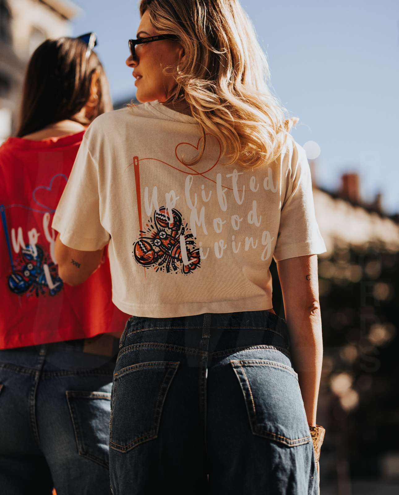 Crop top homard UML RECORDS beige