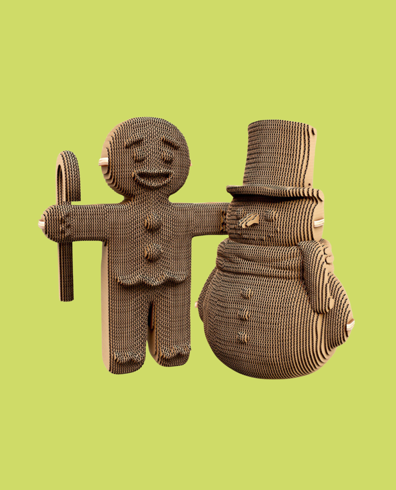 Puzzle Gingerbread man and Snowman Cartonic