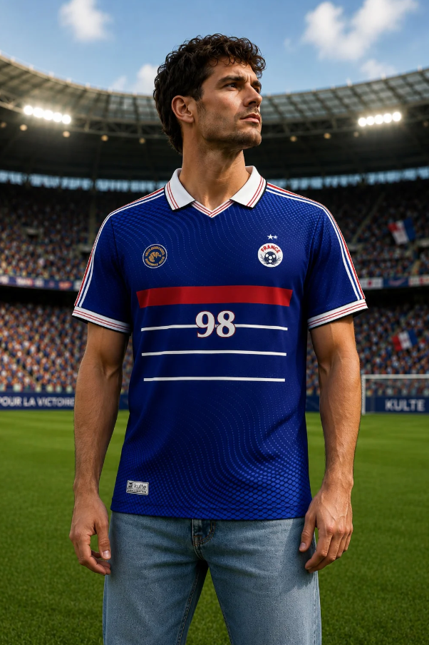 Maillot de Football France Kulte 98 Bleu