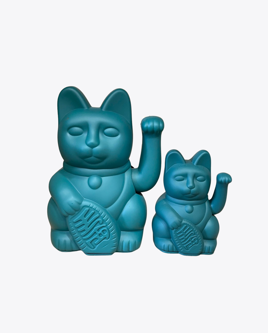 Maneki Neko vert Famille existe en 2 tailles medium et large