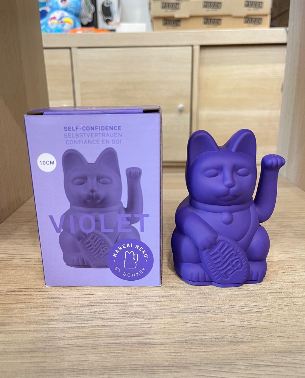 Maneki Neko violet Confiance en soi medium