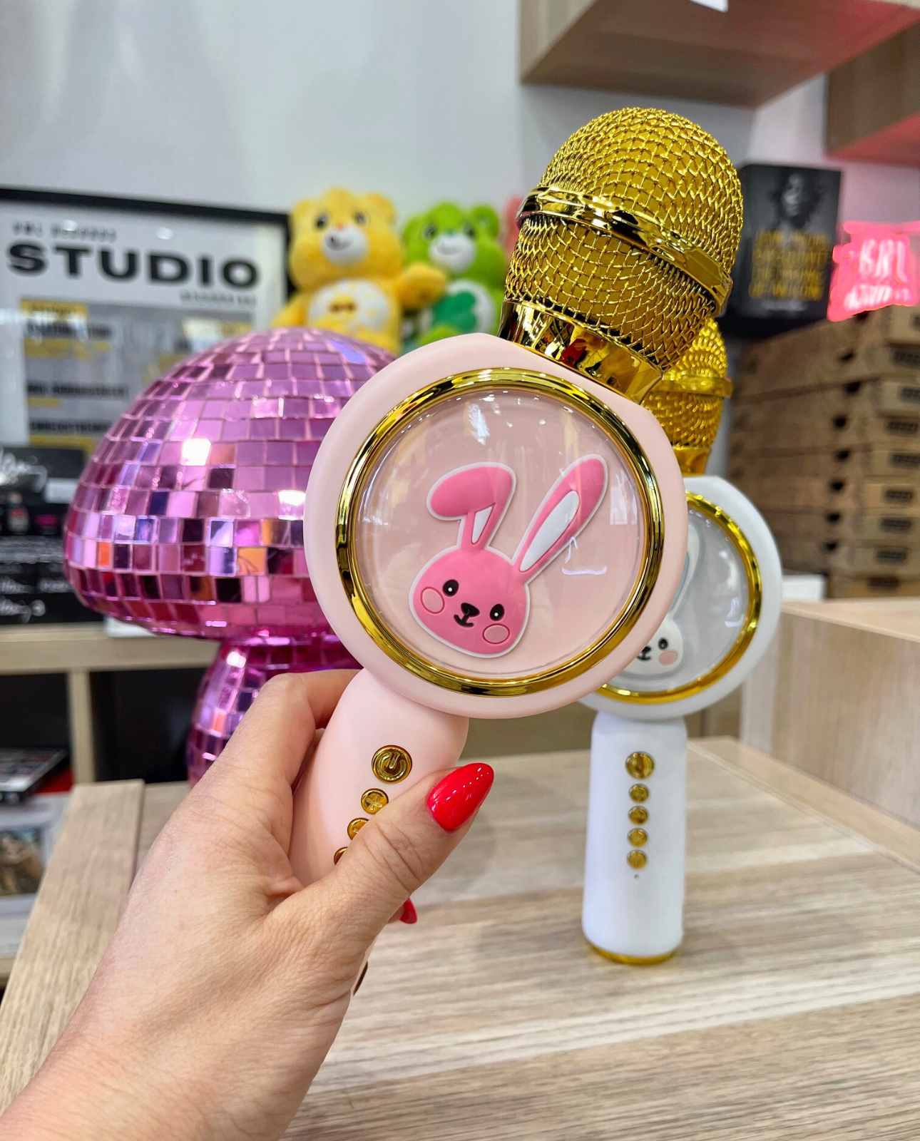 Micro karaoké Bluetooth design lapin