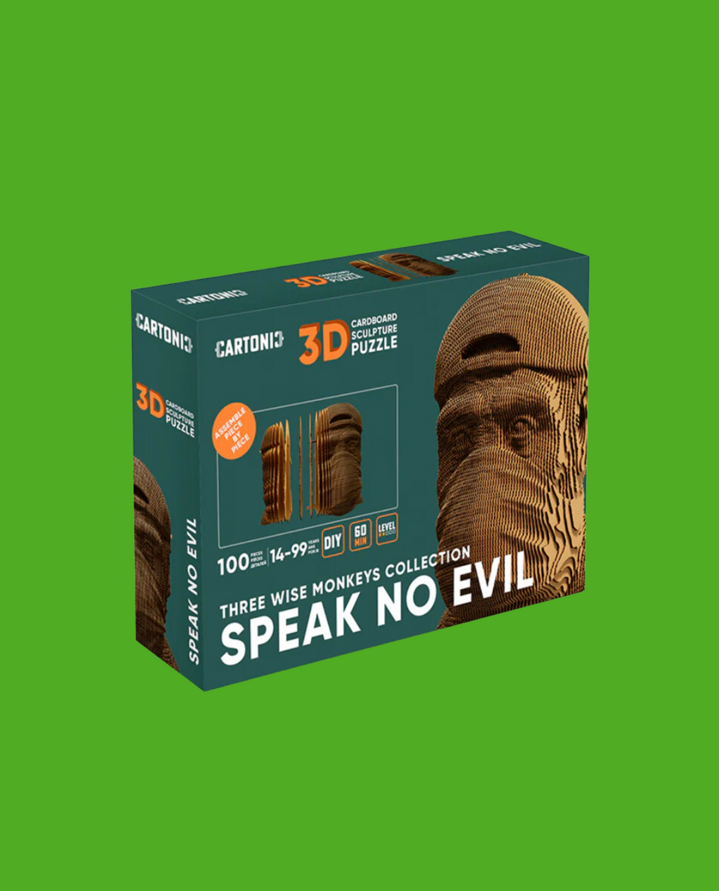 Puzzle Monkey Speak no evil Cartoon