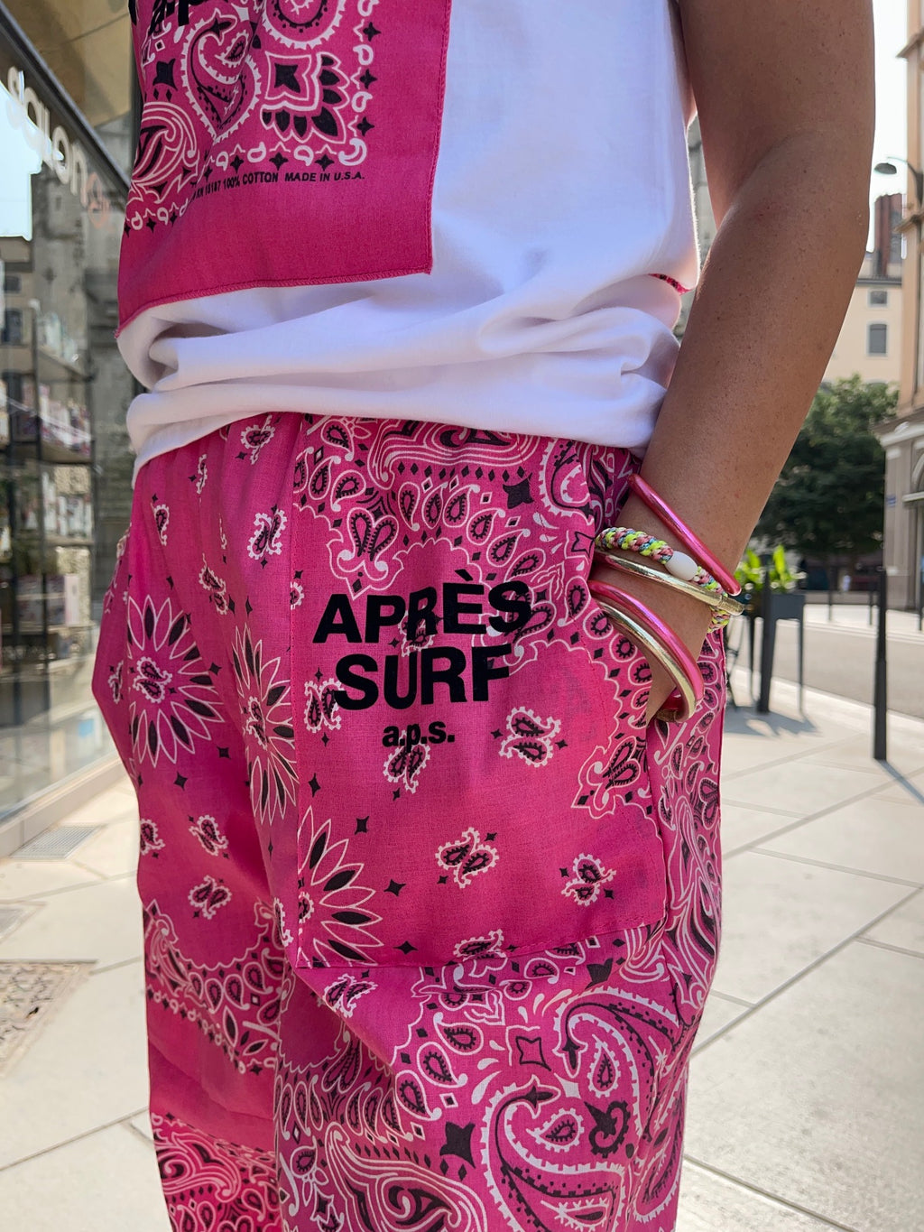 Pantalon Bandans fuschia Après Surf