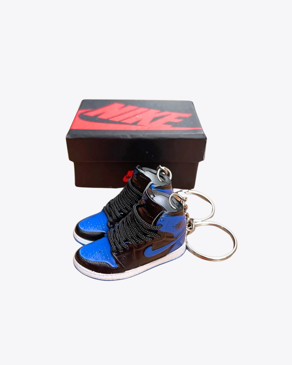Jordan 1 High Black and Navy Blue Sneaker Keychain