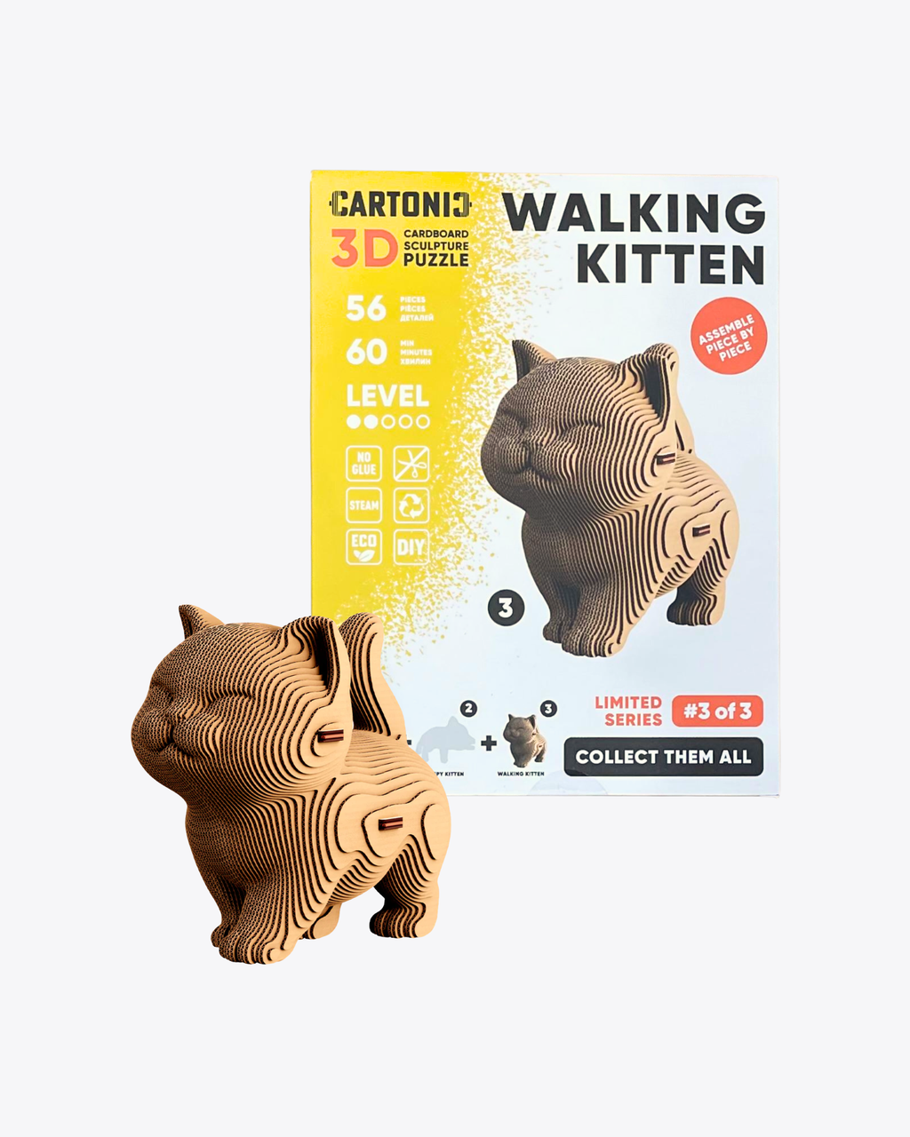 Puzzle 3D Walking Kitten