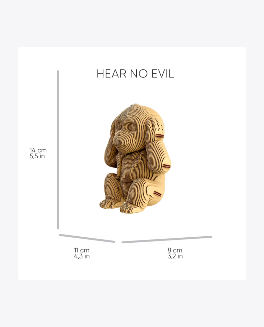 Puzzle 3D Cartonic – Trio de Singes