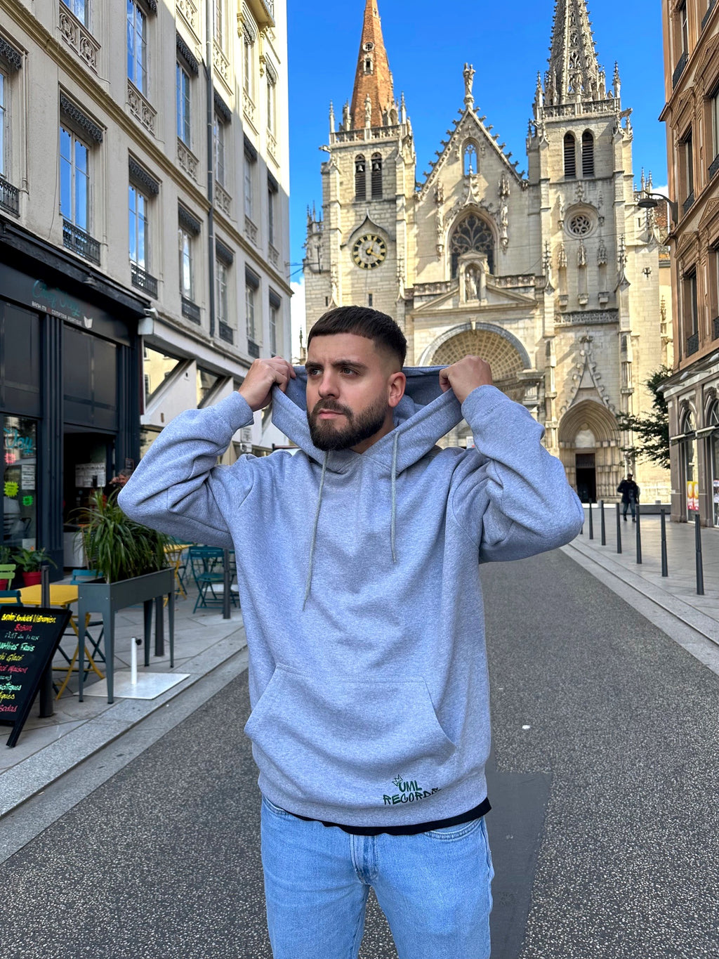 A Free World gray sweatshirt