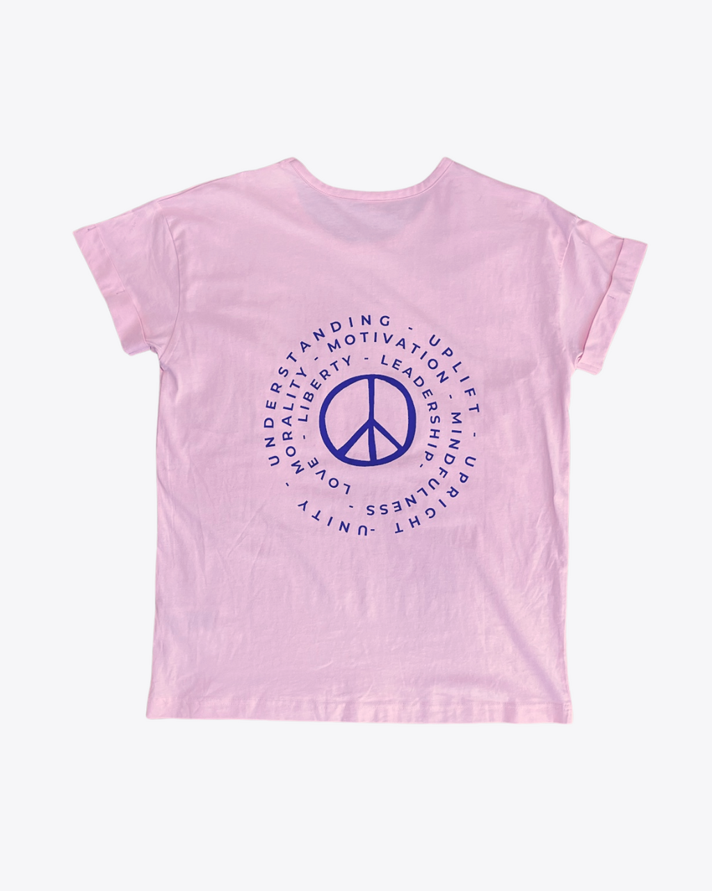 T-shirt Peace and Love rose