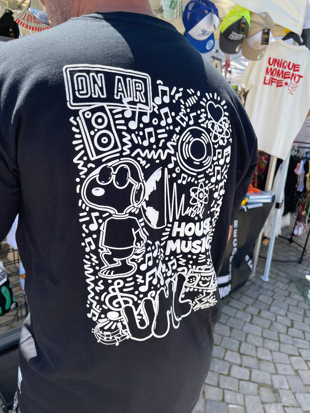 T-shirt On Air sérigraphie noir