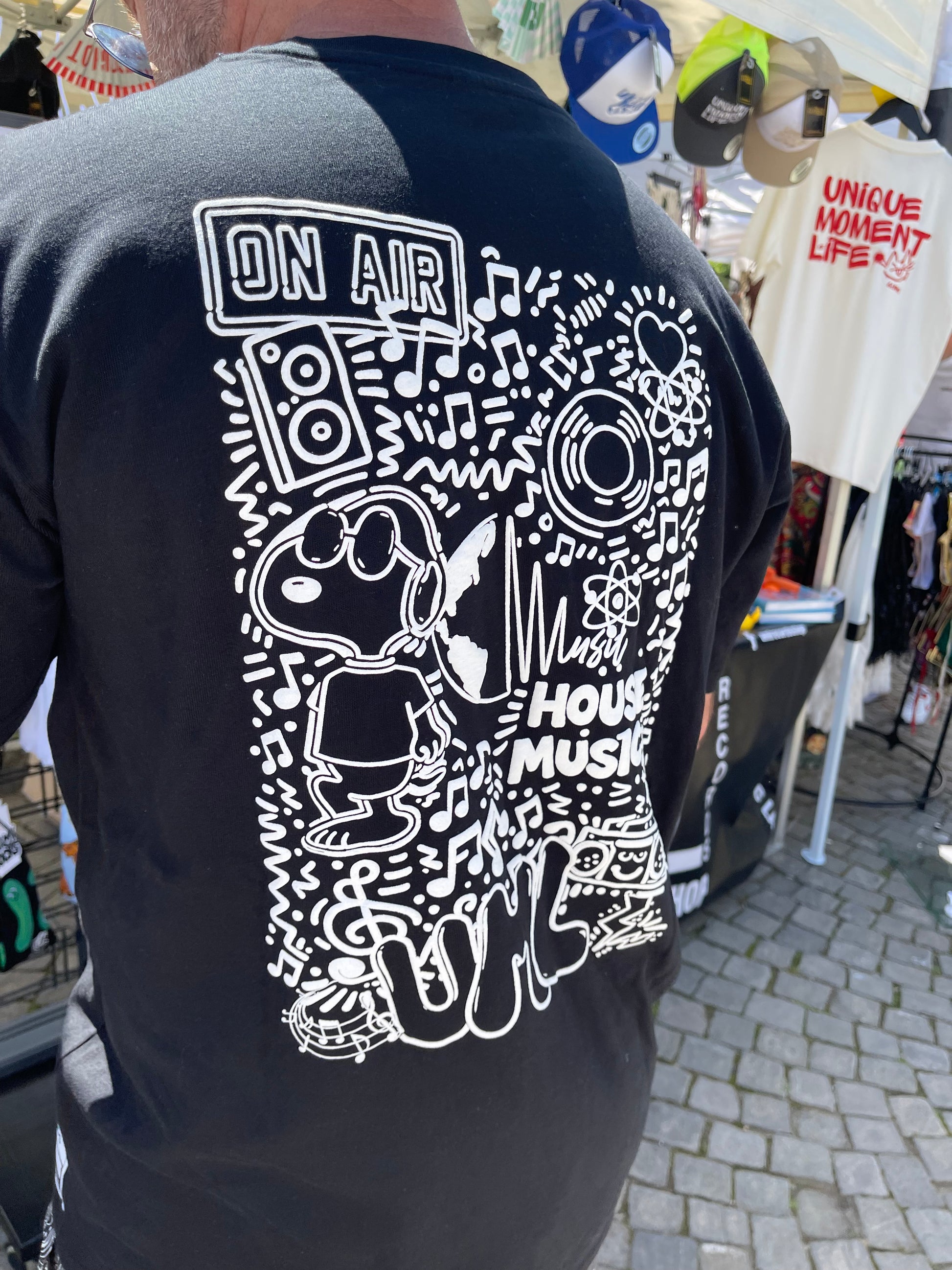 T-shirt On Air sérigraphie noir