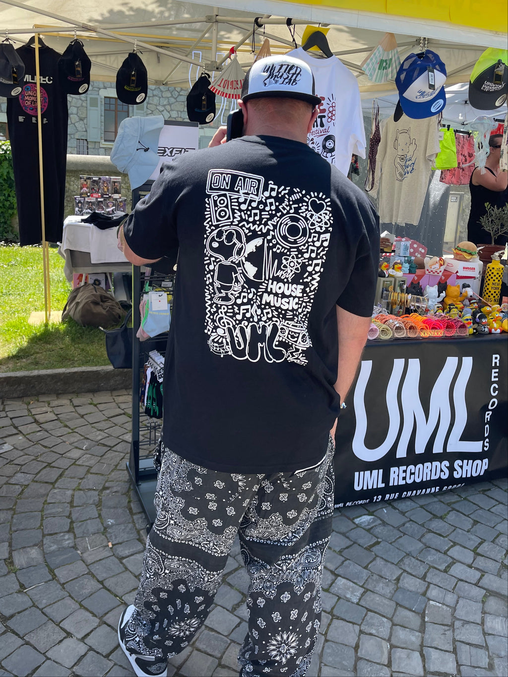 T-shirt On Air sérigraphie noir